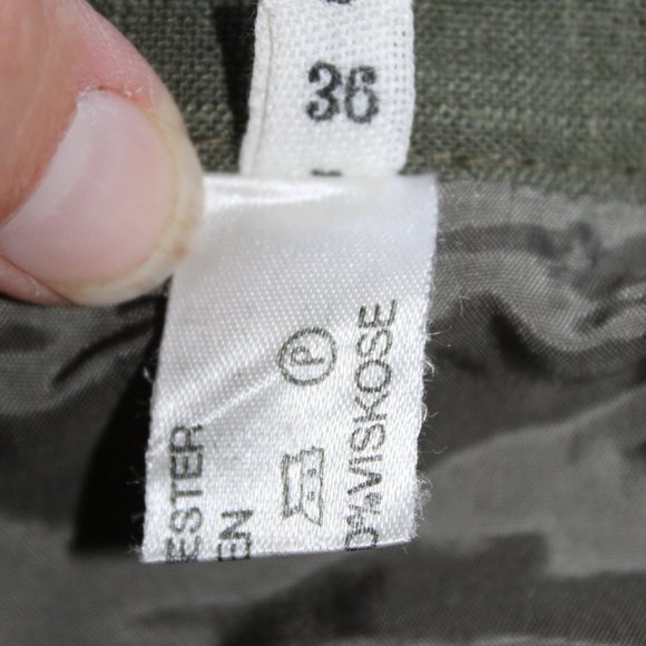 Vintage German Dirndl Green Red Linen Blend Octoberfest Skirt XS/S 25" Waist - Picture 10 of 10